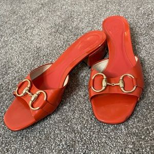 Gucci Red Horsebit Mules 6